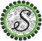 Extra Small applique preppy circle & dots frame with an S from our #Paris Script Font set.