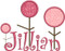 Our #148 CurlyQue Font letters were used for "Jillian".