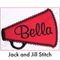 the jack & jill stitch megaphone and our #349 Girly 1" Font was used