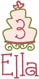 #3 Ella  - LG cake w/LG heart add-ons & #353 Doodle Font [the #3 was reduced by 15%]