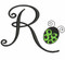 our AKD #342 Paris Script Monogram Font was used for the "R" with the Small Ladybug