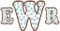 E and R are from this set [#372] and the W is from our #374 Polka Dot Font 4”set.