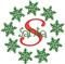 "santa" in this example is spelled with the lowercase letters for my #22 Fun Font and the "S" in this example is from a font from my software that isn't available for sale.