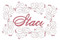 Font used to spell "Staci" is not available for sale.