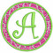 Our #148 CurlyQue Font was used in the small frame for the "A"