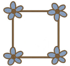 No 40 Spring Flower Font Frames Machine Embroidery Designs