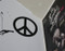 Peace Sign cut on indoor grade vinyl and applied on a wall.