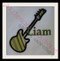 Onesie with 4" Satin Stitch Guitar and our Baby Blue Font [sold separately]