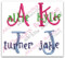 Examples of what monograms look like made with this set.