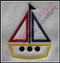 Example of the Satin Stitch Sailboat without fabric.
