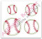 All 4 Baseball or Softball designs without Flames