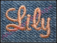 No 1326 Girly Font Machine Embroidery Designs .5 inch high