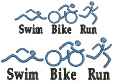 No 558 Triathlon Machine Embroidery Designs