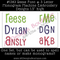 Examples how the same letters can be used to spell names or build 3 letter monograms