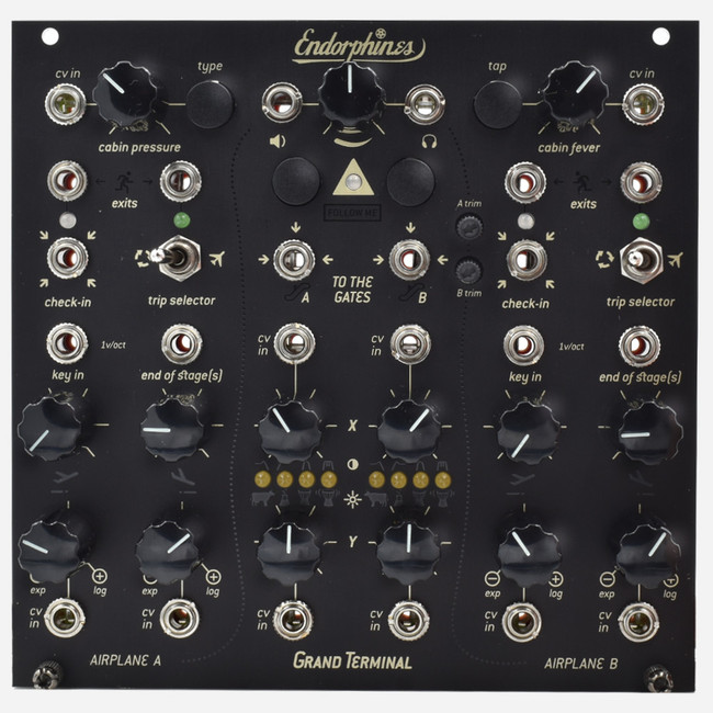 Endorphin.es GRAND TERMINAL Eurorack Dual Function Generator, VCF and LPG, Stereo Multieffect and Output Module