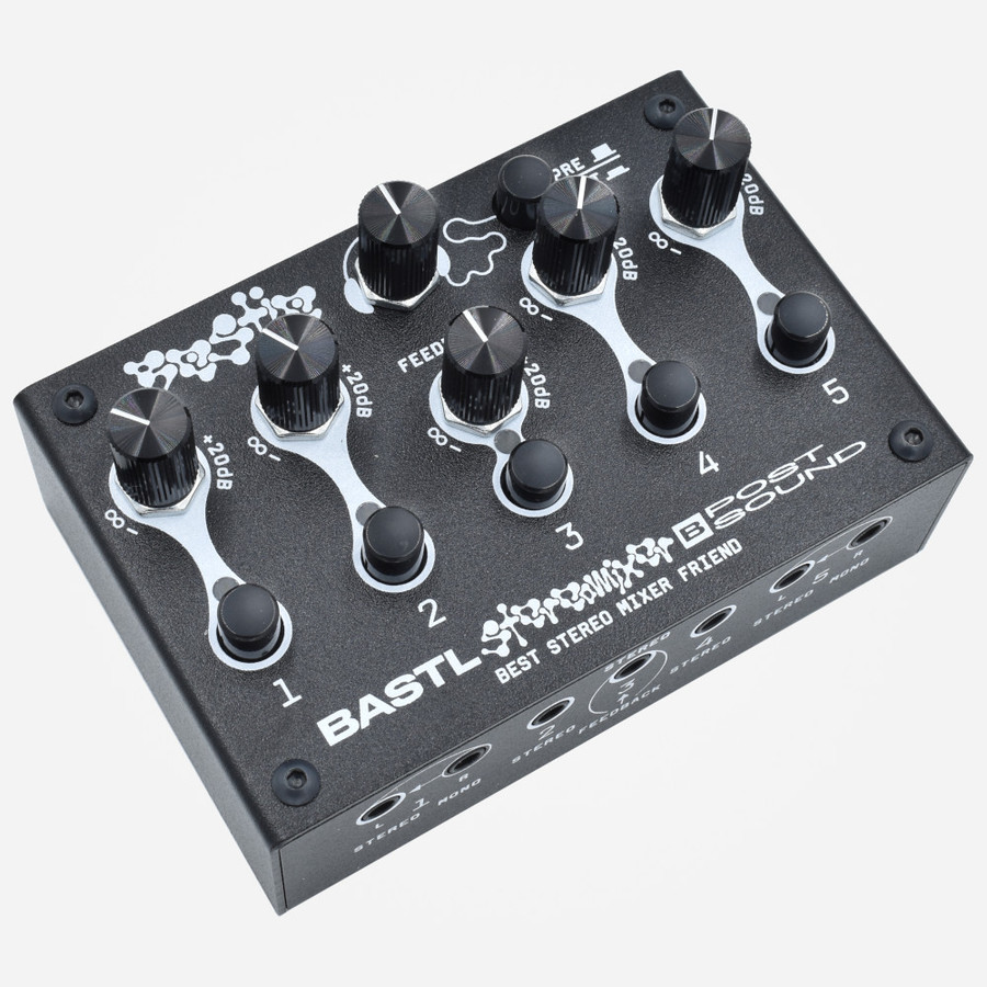 Bastl Instruments BESTIE Battery Powered Mini-Mixer with Saturation and Feedback (Side)