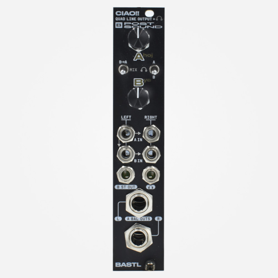 Bastl Instruments CIAO!! V2 Eurorack Stereo Mixer and Balanced Output Module