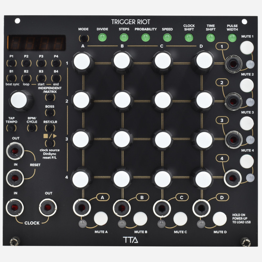 Tip-Top Audio TRIGGER RIOT Eurorack Clock Divider and Generative Rhythm Sequencer