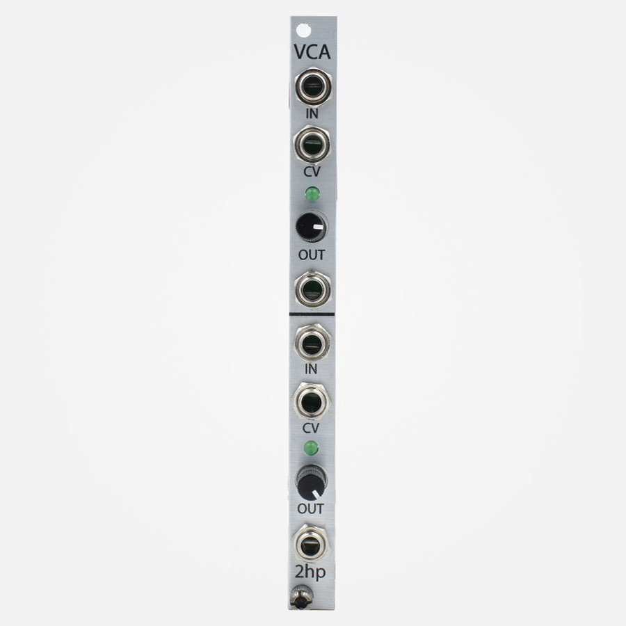 Used 2hp VCA (Silver) Eurorack Dual Linear VCA Module