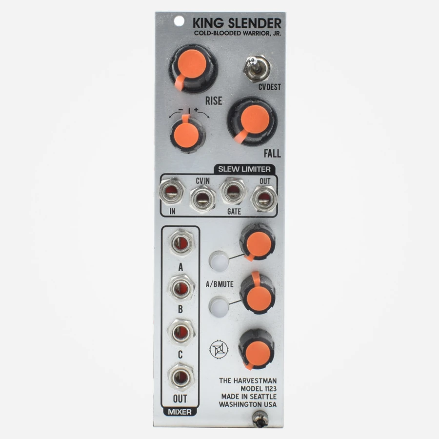 Used Harvestman KING SLENDER Eurorack Slew-Based Envelope and 3 Channel Mixer Module