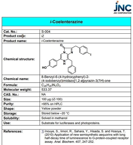 i-Coelenterazine (iZ)