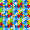 CDS Printed Pattern Vinyl | Autism Awareness Puzzle 5