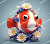 ColorSplash Ultra Tumbler Wraps| 3D Patriotic Clownfish CF 1