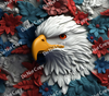 ColorSplash Ultra Tumbler Wraps| 3D Patriotic Eagle CF 14