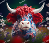 ColorSplash Ultra Tumbler Wraps| 3D Patriotic Highland Cow CF 13