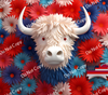 ColorSplash Ultra Tumbler Wraps| 3D Patriotic Highland Cow CF 11