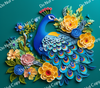 ColorSplash Ultra Tumbler Wraps| 3D Peacock CF 6