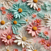 Printed Pattern Vinyl | 3D Daisies 5