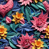 Printed Pattern Vinyl | 3D Floral Sculptures 10