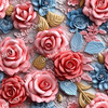 Printed Pattern Vinyl | 3D Roses 8