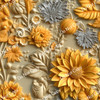 Printed Pattern Vinyl | 3D Sunflowers 14