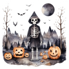 ColorSplash Ultra | Watercolor Halloween Skeletons 27