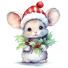 ColorSplash Ultra | Watercolor Christmas Mice 1