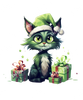 ColorSplash Ultra | Green Christmas Cats CF 1