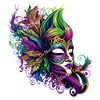 ColorSplash Ultra | Mardi Gras Mask CF 6