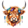 ColorSplash Ultra | Mardi Gras Highland Cow CF 8