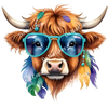 ColorSplash Ultra | Mardi Gras Highland Cow CF 7
