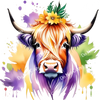 ColorSplash Ultra | Mardi Gras Highland Cow CF 4