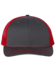 Richardson 112 Snapback Trucker Cap | Charcoal/Red