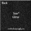 Siser® 12" Glitter Heat Transfer Vinyl | Black