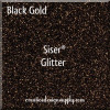 Siser® 12" Glitter Heat Transfer Vinyl | Black Gold