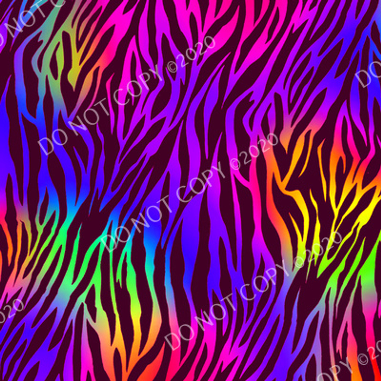 Pastel Rainbow Zebra Stripes 12x12 Patterned Vinyl Sheet