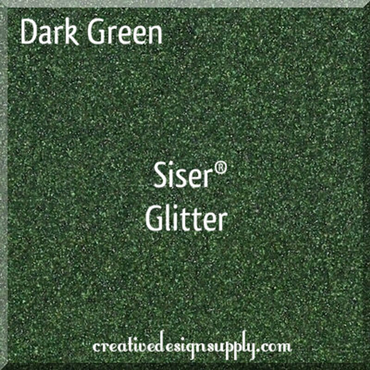 Siser® 12" Glitter Heat Transfer Vinyl | Dark Green
