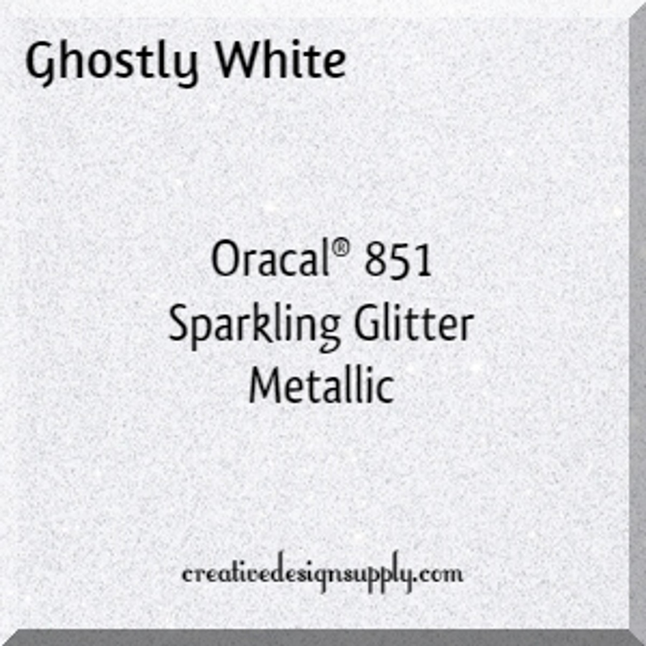 Oracal® 851 Sparkling Glitter Metallic | Ghostly White