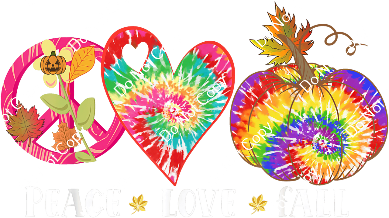 ColorSplash Ultra | Happy Fall Rainbow Peace Love & Fall Tie Dye