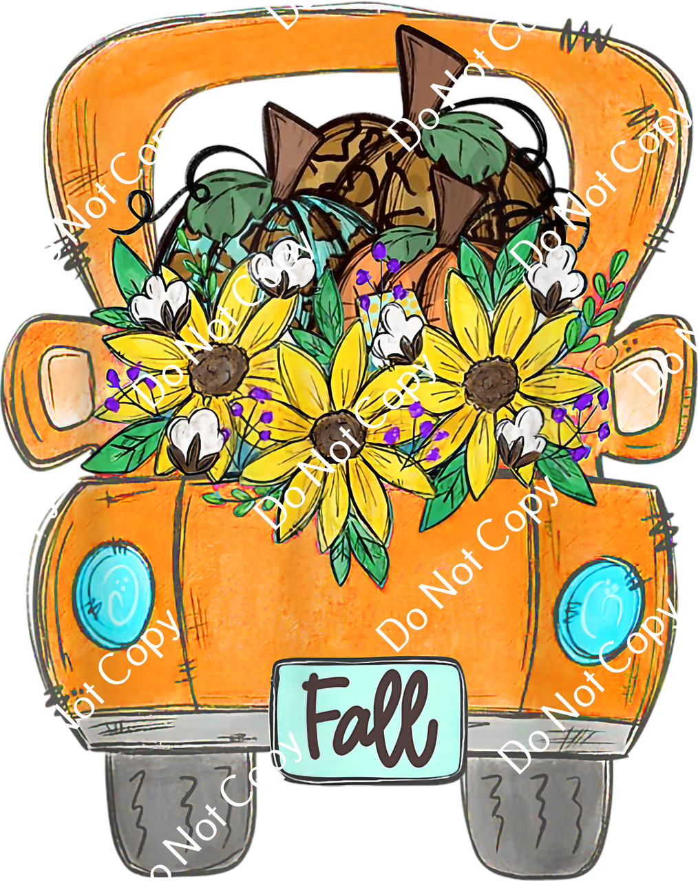 ColorSplash Ultra | Leopard Pumpkin Fall Truck